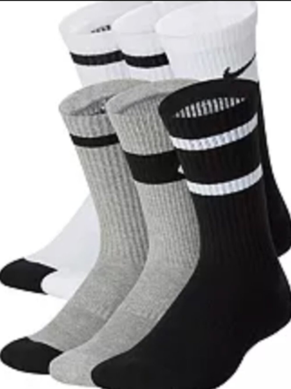 Kids Nike Cushioned Crew Socks 6-Pack | NEW!